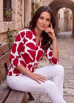 Shirtbluse mit Stehkragen 